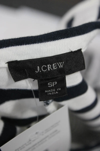 J Crew Womens Maxi Dress Black Striped Cotton Sleeveless Pullover Size PS