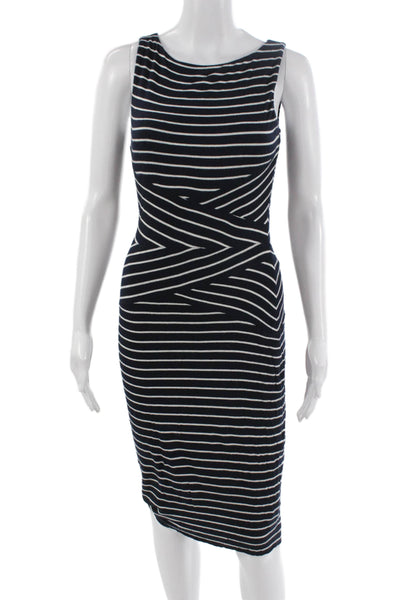 Bailey 44 Womens Bodycon Blue Rayon Boat Sleeveless Knee Length Dress Size S
