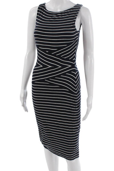 Bailey 44 Womens Bodycon Blue Rayon Boat Sleeveless Knee Length Dress Size S