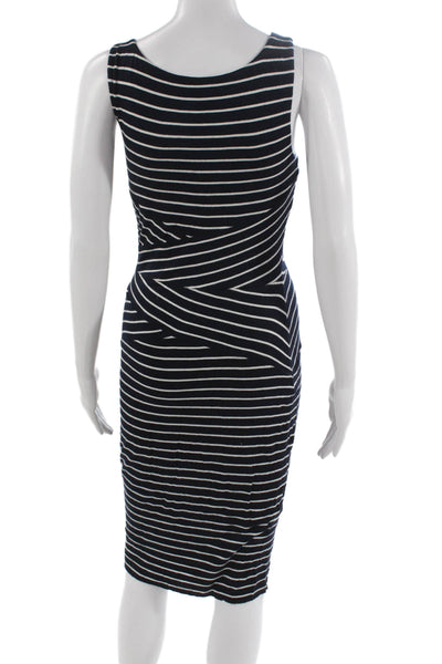 Bailey 44 Womens Bodycon Blue Rayon Boat Sleeveless Knee Length Dress Size S