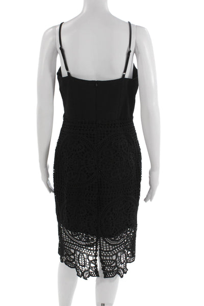 JOA Los Angeles Womens Pencil Dress Black Sweetheart Sleeveless Zip Size M