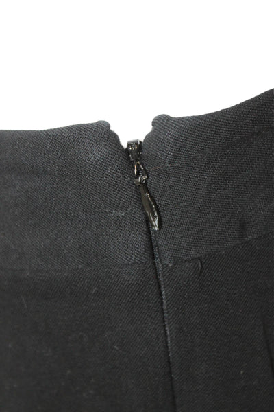 J Crew Women Ankle Pants Black Solid 95% Cotton 5% Spandex Inseam 28 Size 4