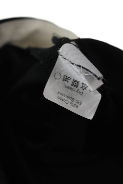 J Crew Women Ankle Pants Black Solid 95% Cotton 5% Spandex Inseam 28 Size 4
