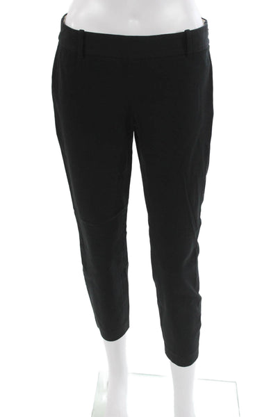 J Crew Womens Ankle Pants Black Cotton Zip 29in Size 2