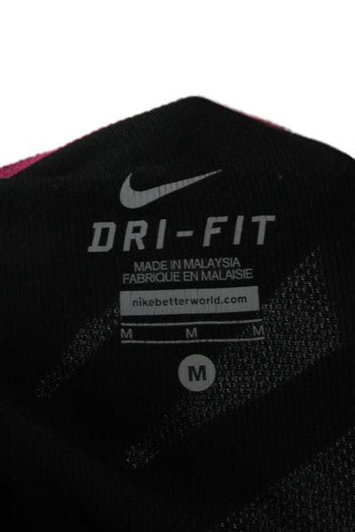 Nike Women Pullover Tee Black Colorblock Roundneck Long Sleeve Size M