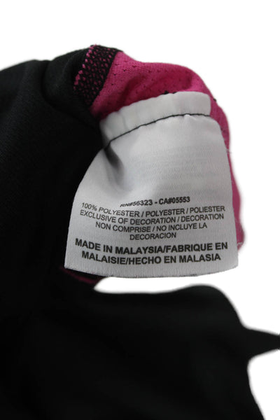 Nike Women Pullover Tee Black Colorblock Roundneck Long Sleeve Size M