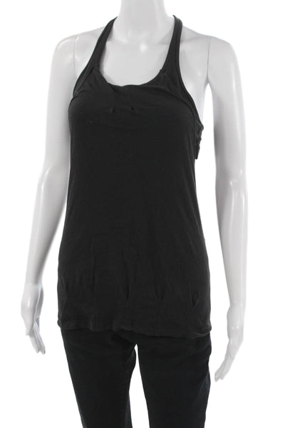 Lululemon Women Black Halter Sleeveless Tank Polyester Blend Basic Size 4