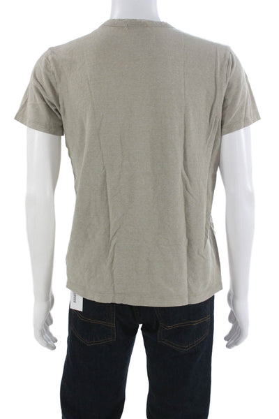 Buck Mason Mens Hemp Crew Neck Short Sleeve T-Shirt Beige Size M