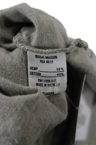 Buck Mason Mens Hemp Crew Neck Short Sleeve T-Shirt Beige Size M