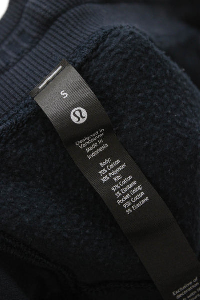 Lululemon Unisex Jogger Pants Blue Drawstring Cotton Size S