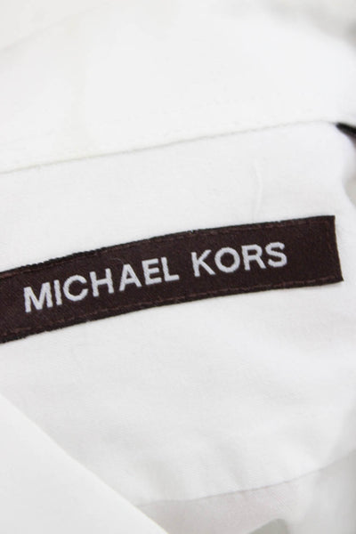 Michael Kors Childrens Boys Button Down Dress Shirt White Cotton Size 18