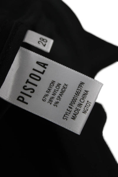 Pistola Womens Black Rayon Blend Button Fly Pants Size 28
