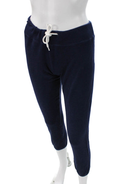 Monrow Women Capri Pants Blue Rayon Drawstring Size XS