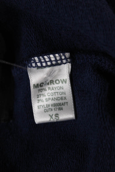 Monrow Women Capri Pants Blue Rayon Drawstring Size XS