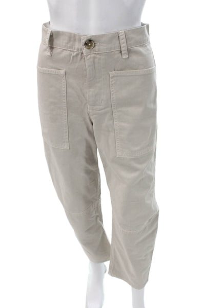 Velvet Women Beige Cargo Pants 100% Cotton Button Inseam 25 Size 0