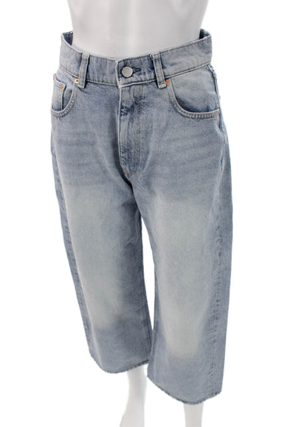 DL 1961 Womens Cropped Mid Rise Blue Jeans Size 24