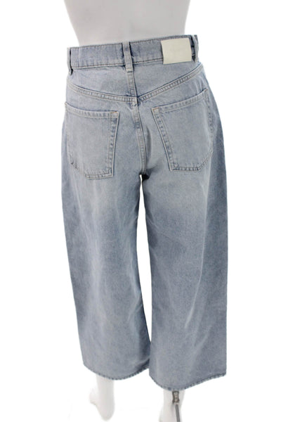 DL 1961 Womens Cropped Mid Rise Blue Jeans Size 24