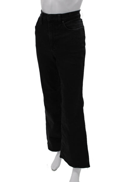 Madewell Women Black High Waist Flared Jeans Size 29