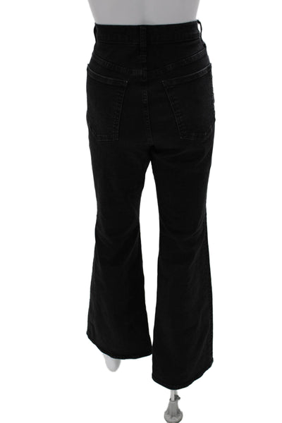 Madewell Women Black High Waist Flared Jeans Size 29