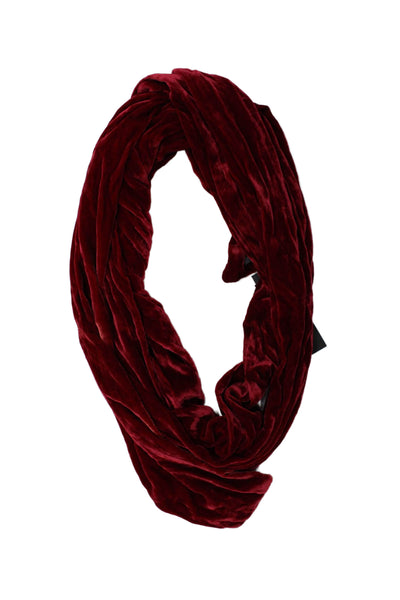 Rachel Zoe Womens Silk Blend Velour Scarf Red Size One Size