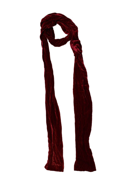 Rachel Zoe Womens Silk Blend Velour Scarf Red Size One Size