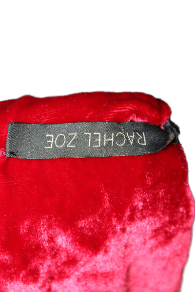 Rachel Zoe Womens Silk Blend Velour Scarf Red Size One Size