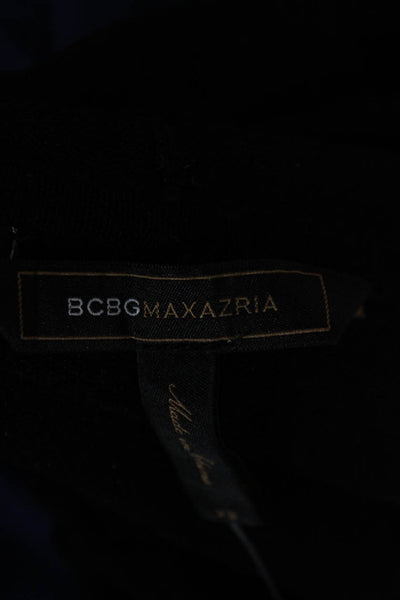 BCBG Max Azria Women Black Cowl Neck Short Sleeve Tunic Size S