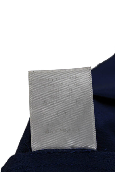 Everlane Womens Silk Collared Button Up Blouse Long Sleeve Blue Size 4
