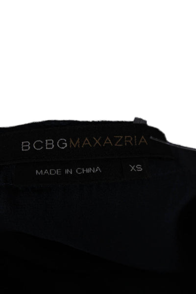 BCBG Max Azria Women Silk V Neck Sleeveless Basic Tank Blue Size XS