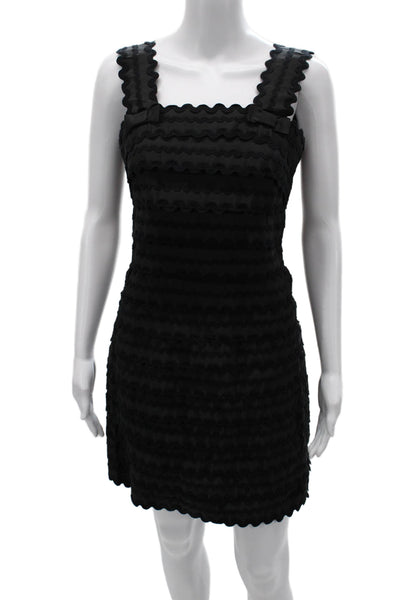 French Connection Women Sheath Dress Black Sleeveless Scoop Neck Size 8