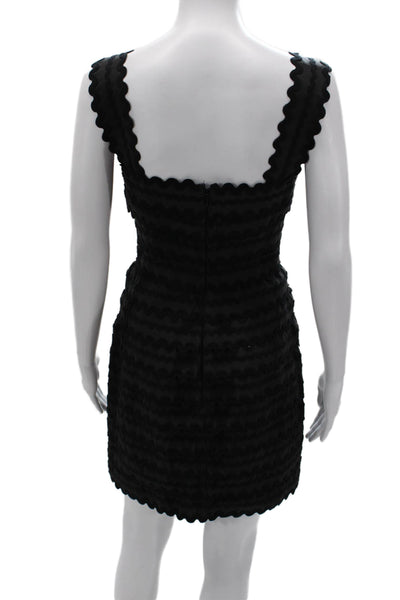 French Connection Women Sheath Dress Black Sleeveless Scoop Neck Size 8