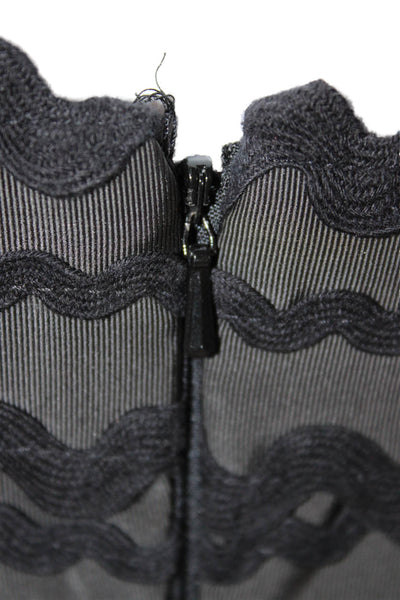French Connection Women Sheath Dress Black Sleeveless Scoop Neck Size 8
