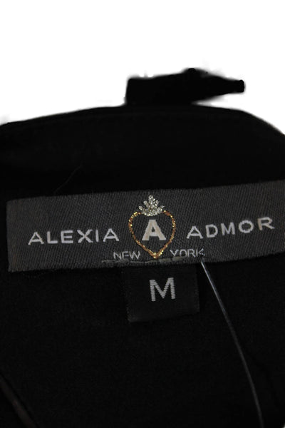 Alexia Admor Womens Black Halter Shift Dress Sleeveless Short Polyester Size M