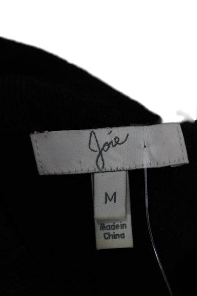 Joie Women Black Turtleneck Pullover Sweater Long Sleeve Nylon Size M