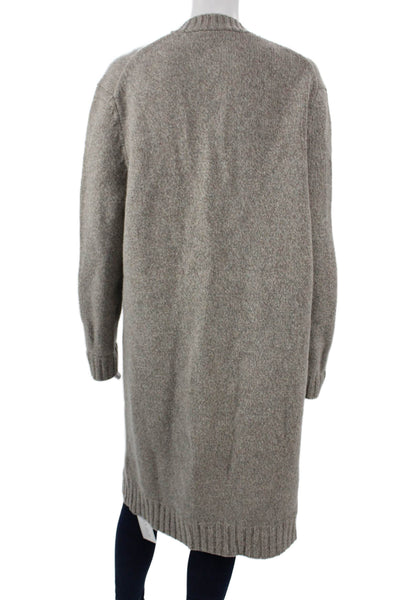 Zara Women Cardigan Wool V-Neck Gray Size S