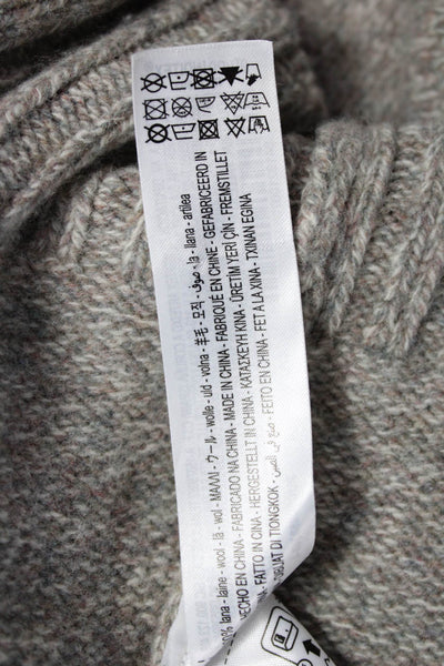 Zara Women Cardigan Wool V-Neck Gray Size S