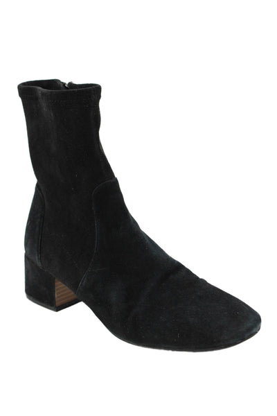 Gentle Souls X Kenneth Cole Womens Suede Zip Up Ankle Boots Black Size 9 Medium