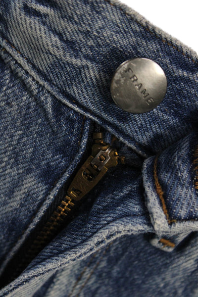 Frame Women Cropped Blue High Rise Jeans Size 24