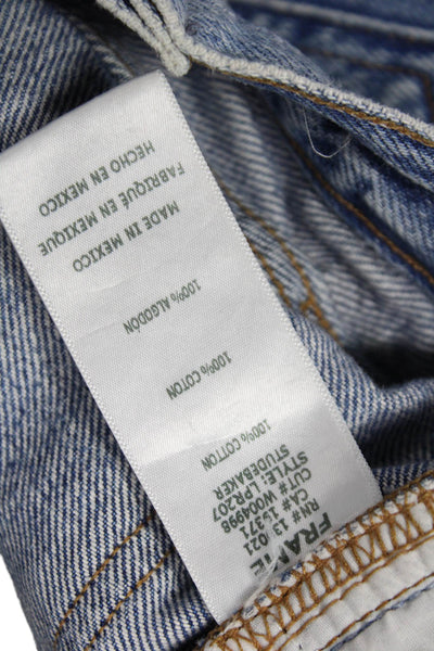 Frame Women Cropped Blue High Rise Jeans Size 24