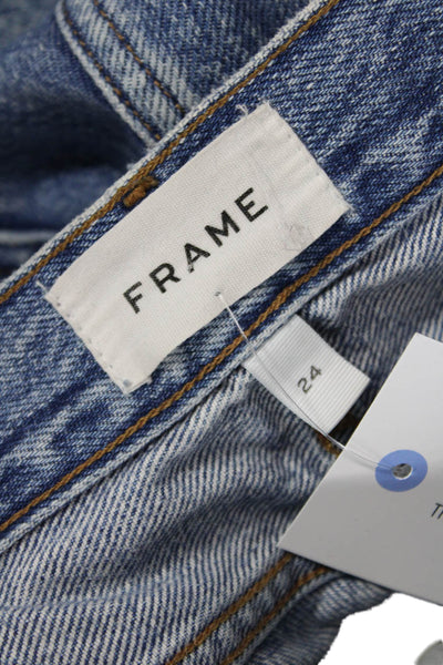 Frame Women Cropped Blue High Rise Jeans Size 24