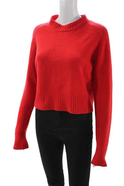Universal Thread Womens Red Mock Neck Pullover Sweater Long Sleeve Size M