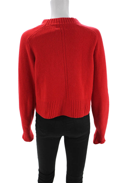 Universal Thread Womens Red Mock Neck Pullover Sweater Long Sleeve Size M