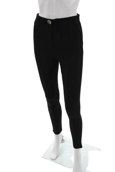 Zara Womens Ankle Leggings Black Viscose Size M