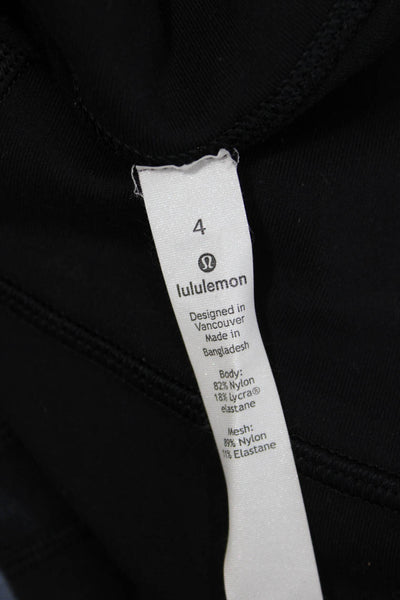 Lululemon Womens Ankle Leggings Black Nylon Size 4