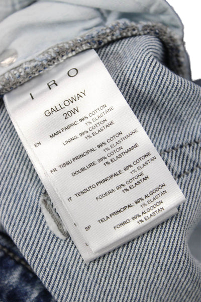 IRO Womens Blue Skinny Jeans Mid Rise Cotton Blend Size 26