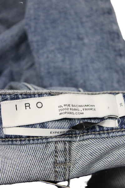 IRO Womens Blue Skinny Jeans Mid Rise Cotton Blend Size 26