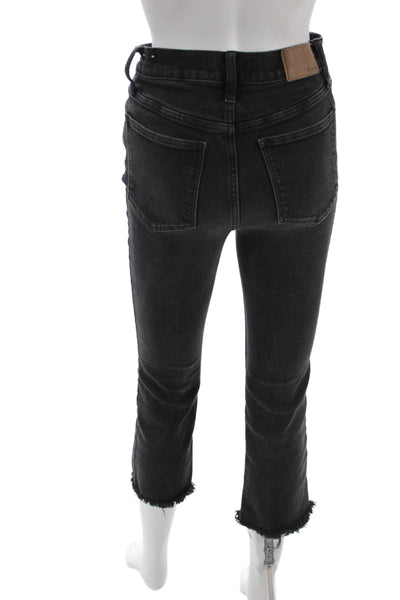 Madewell Womens Cropped Black Jeans Button Fly Size 27