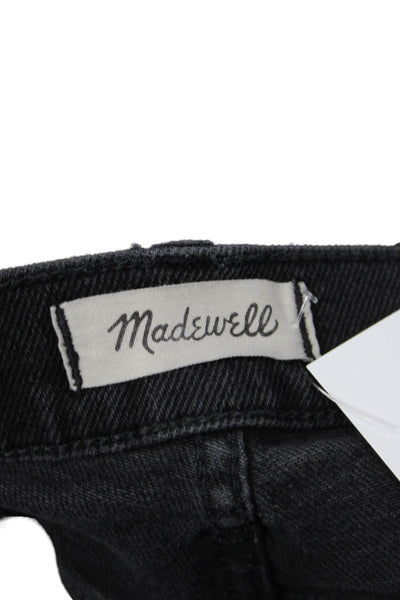 Madewell Womens Cropped Black Jeans Button Fly Size 27