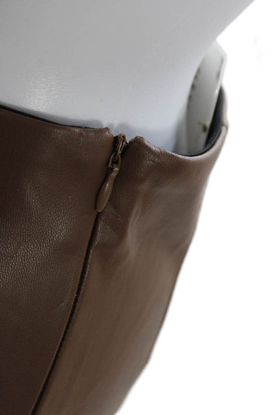 Zara Womens Polyurethane Brown Leggings Size M