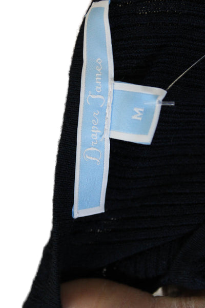 Draper James Women Sweater Dress Blue Striped Mini Half Sleeve Size M
